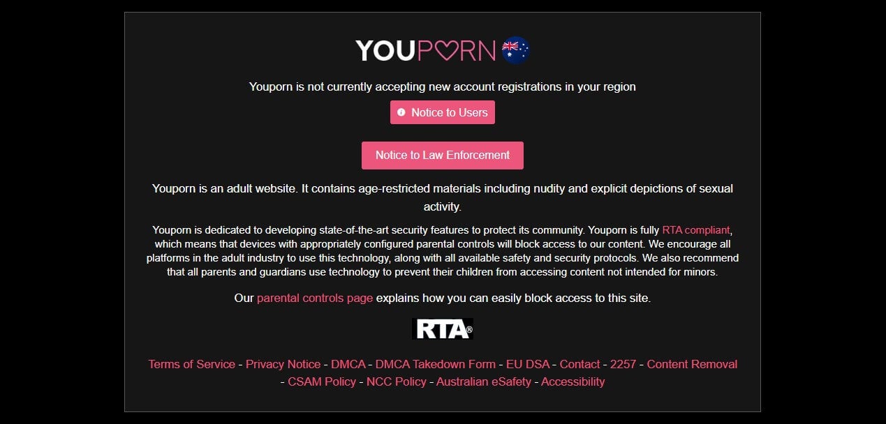 Youporn Australia Block