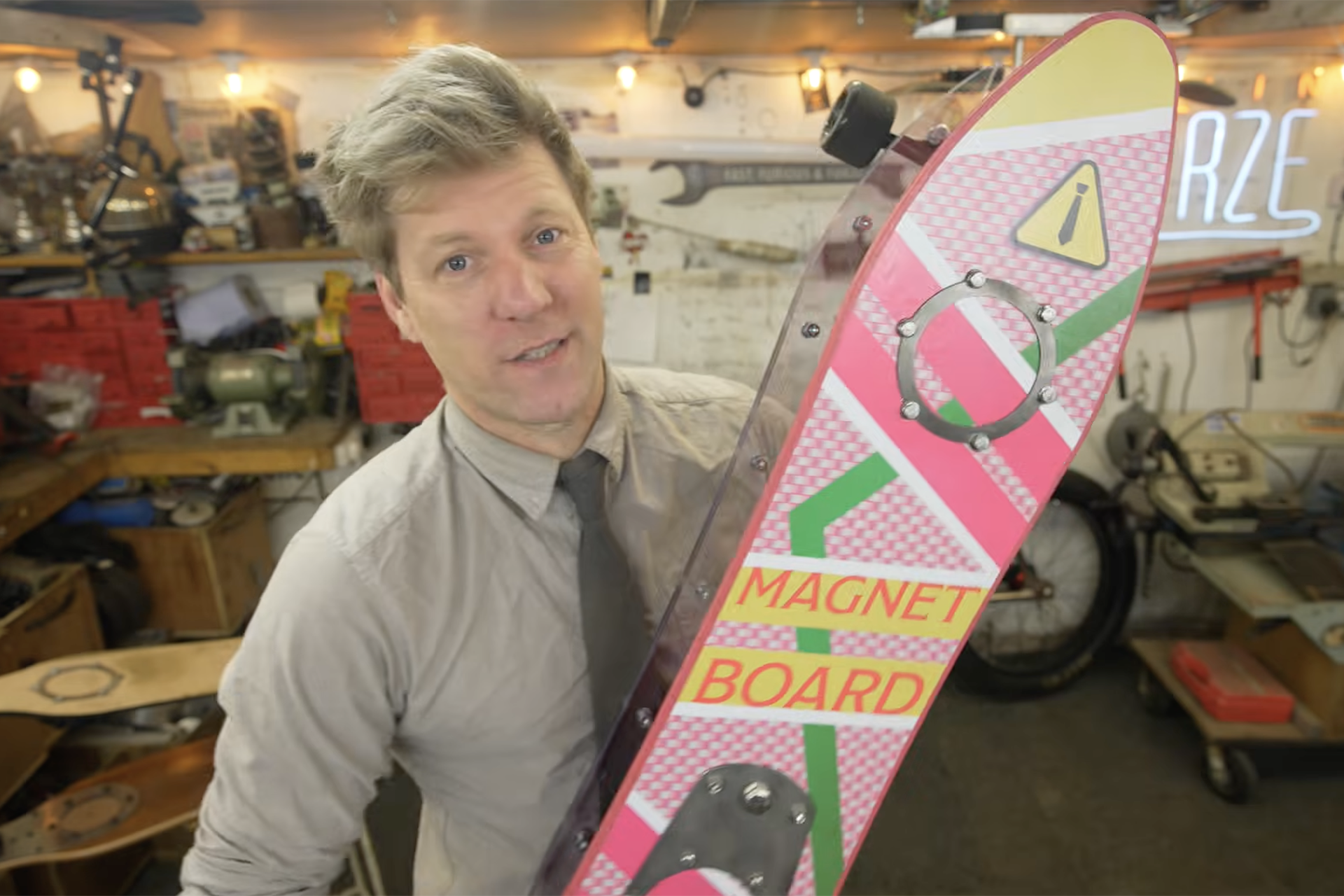 Colin Furze and hoverboard