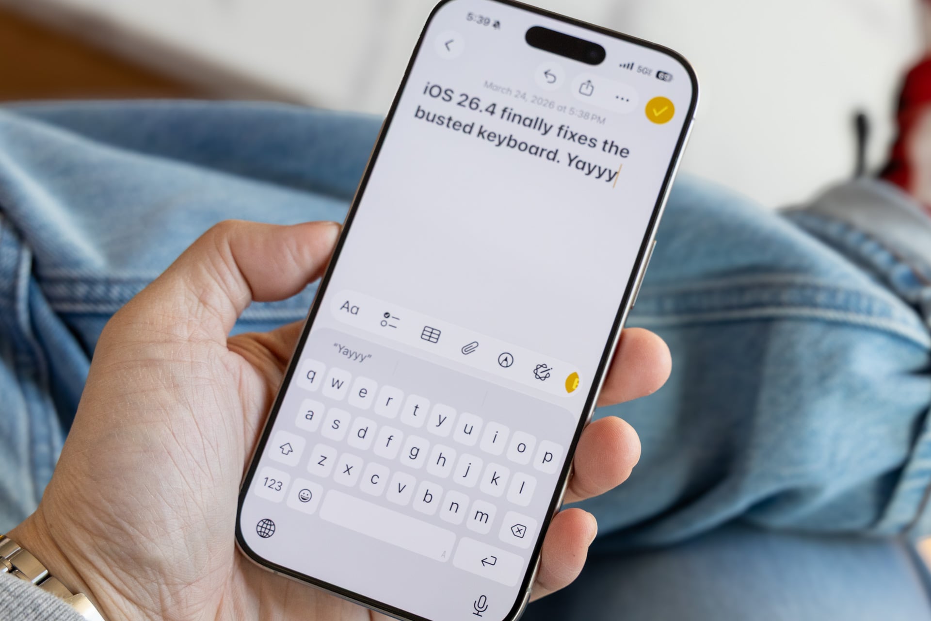 iOS 26.4 Keyboard Fix