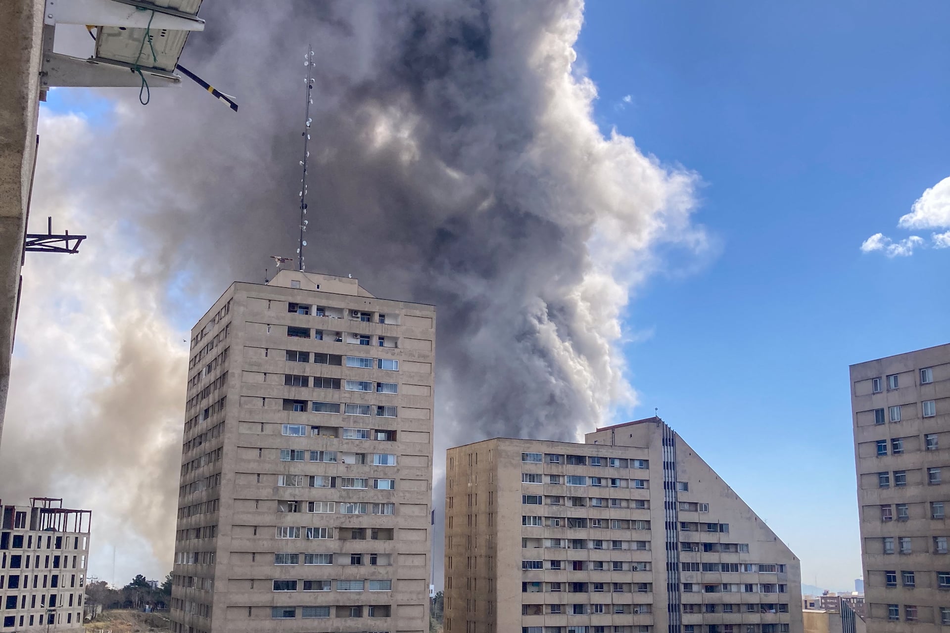 Destruction in Tehran on March 1, 2026
