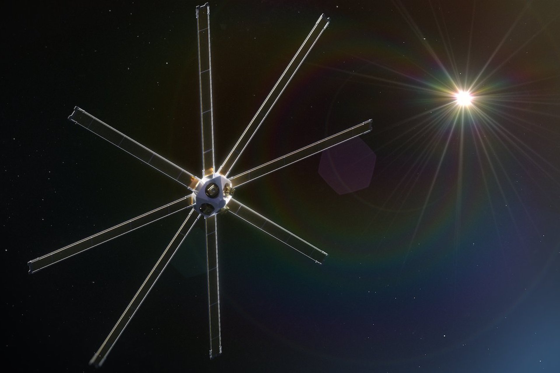 A rendering of Mantis Space's satellite.