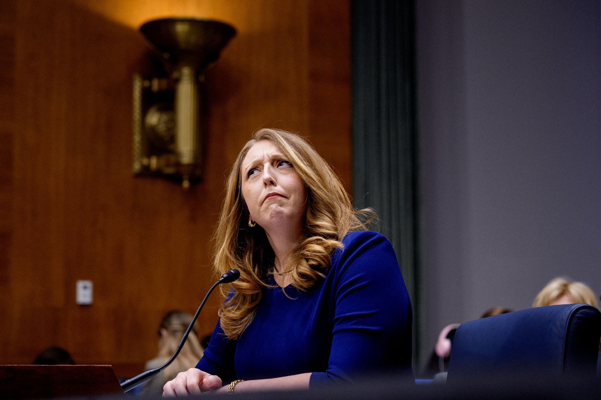 Casey Means at the Senate HELP committee nomination hearing held in late February 2026.