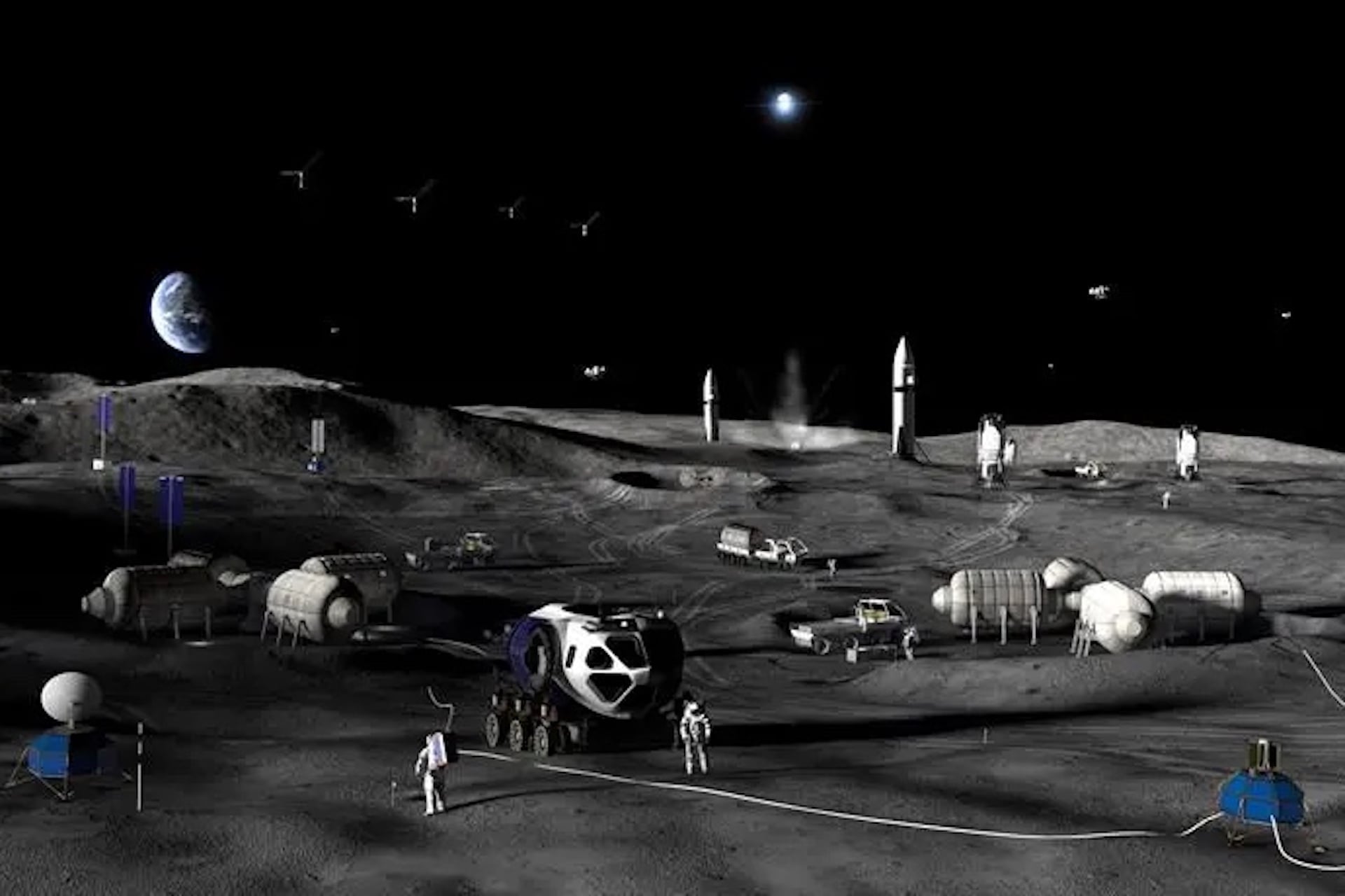 Artist’s concept of NASA’s Moon Base.