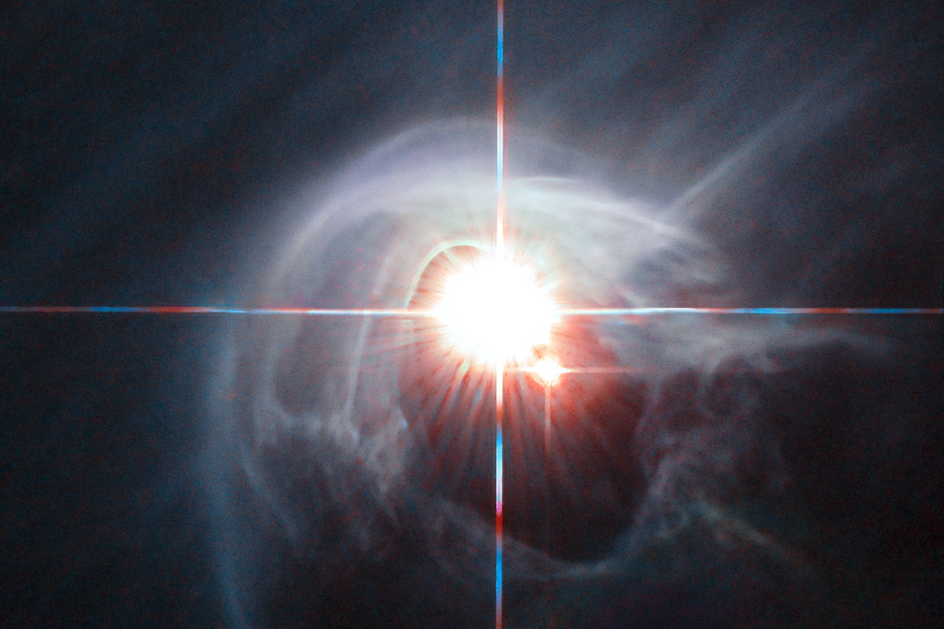 Hubble image of quadruple star system DI Cha (not the system described in the new study). 
