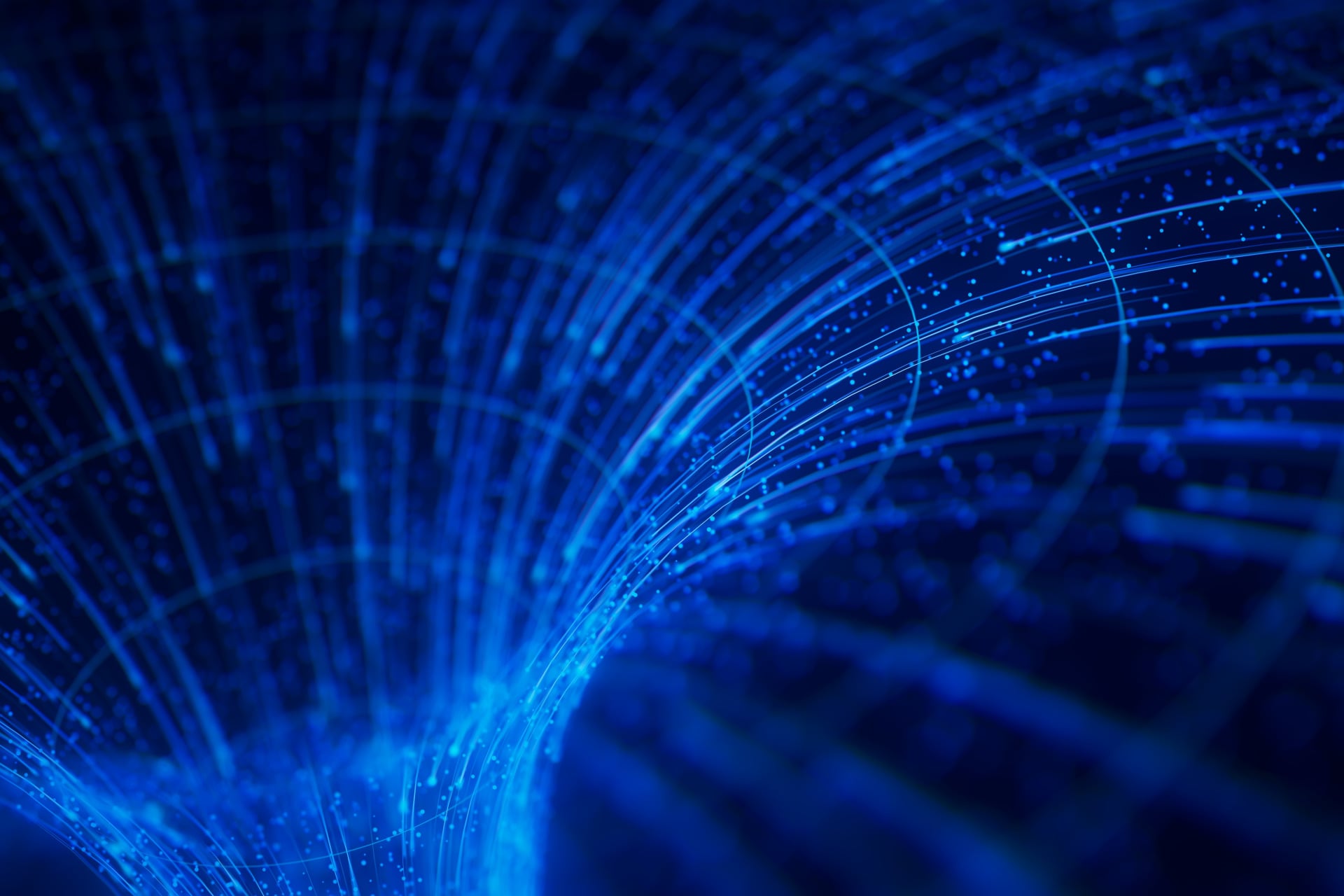 An abstract representation of the warping of spacetime.