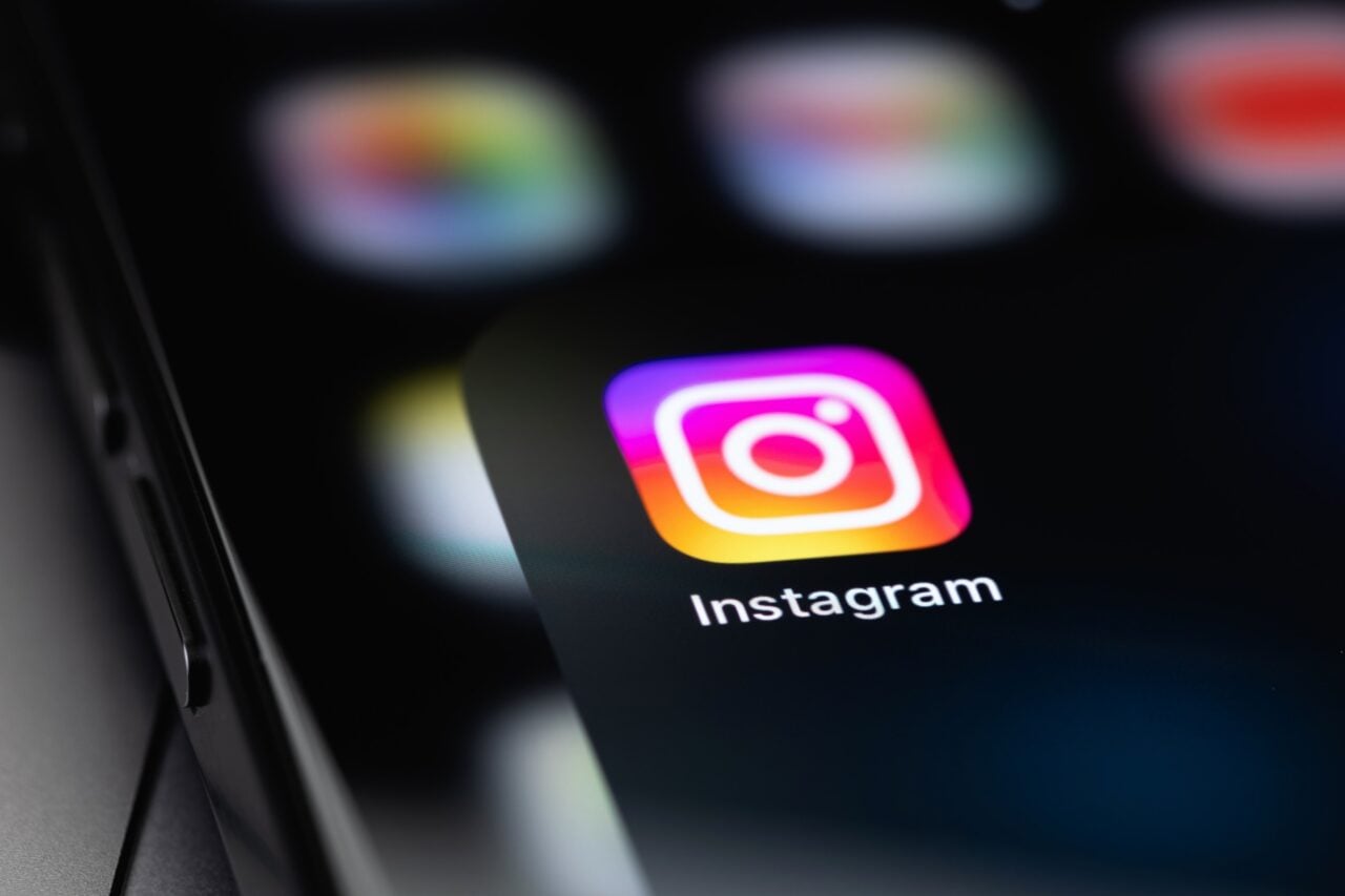 Instagram icon on a smart phone screen
