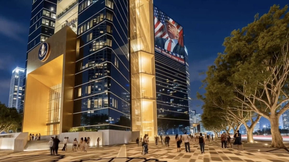 Trump Posts Concept Art of His Presidential Library, and It's AI Slop