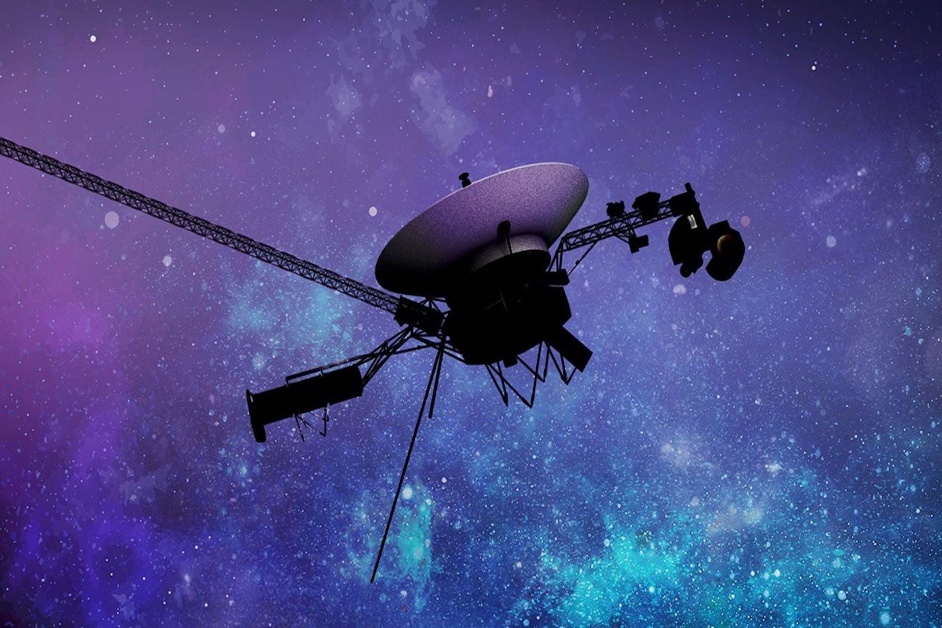 An artist's concept of the Voyager 1 spacecraft.