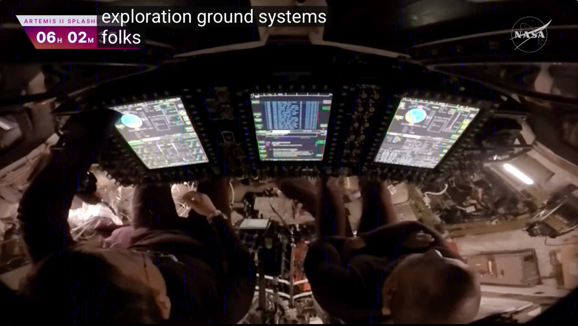 Artemis 2 Crew Inside Orion