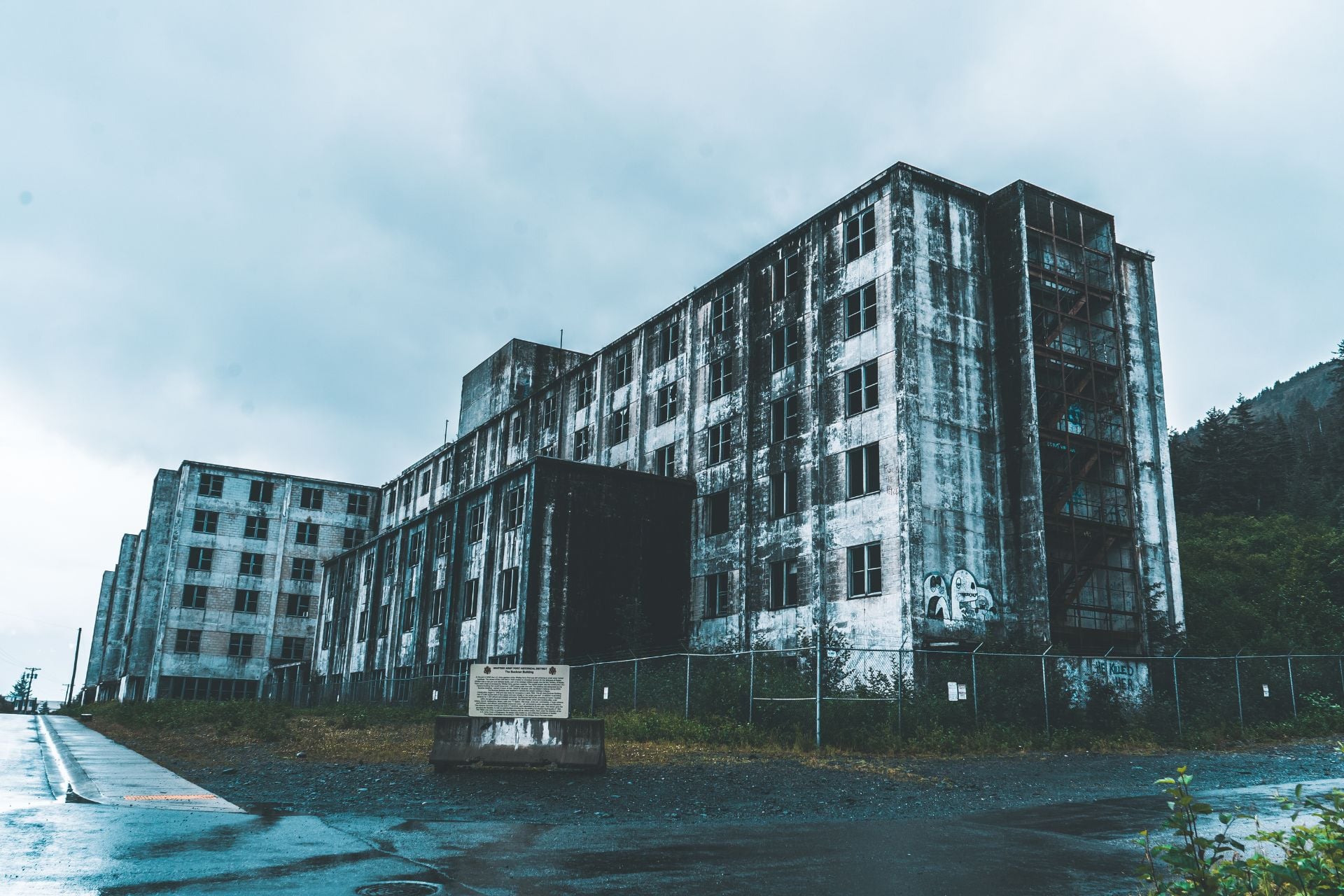 The Buckner Building in Whittier, Alaska, seen above, was abandoned over 50 years ago by the U.S. military. It's now said to be haunted.