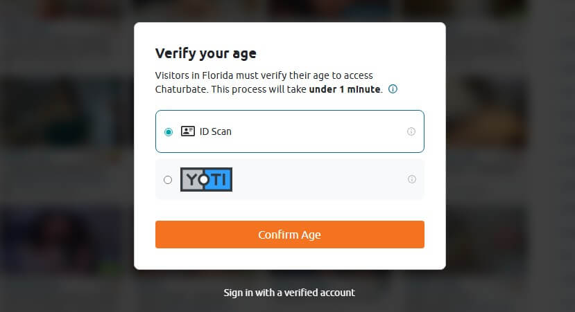 Chaturbate Age Verification