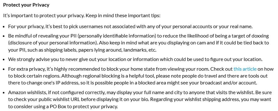 Chaturbate Security Tips