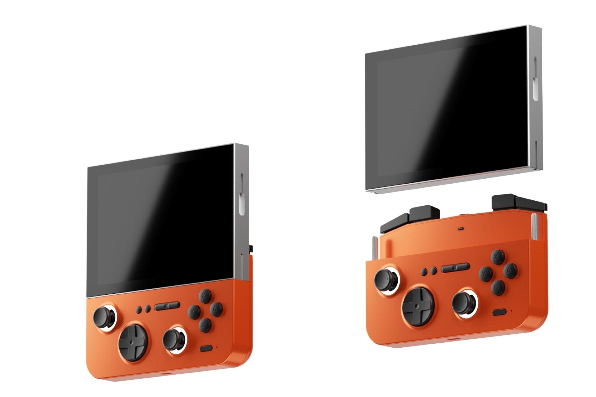 The GAMENT E5 Modx has a removable screen that allows you to use the controls like a phone controller instead.