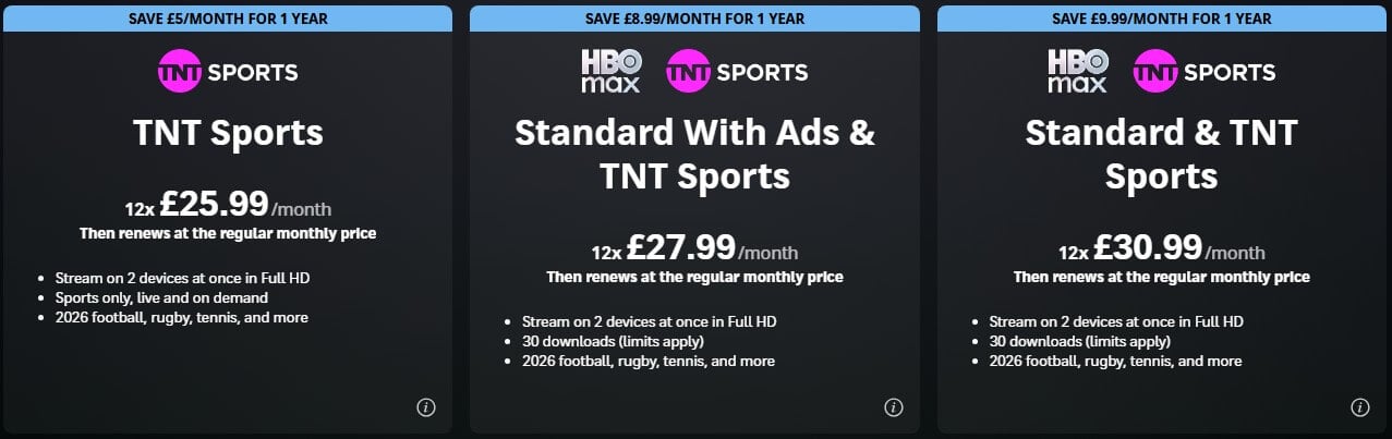 Hbo Max Uk Tnt Sports