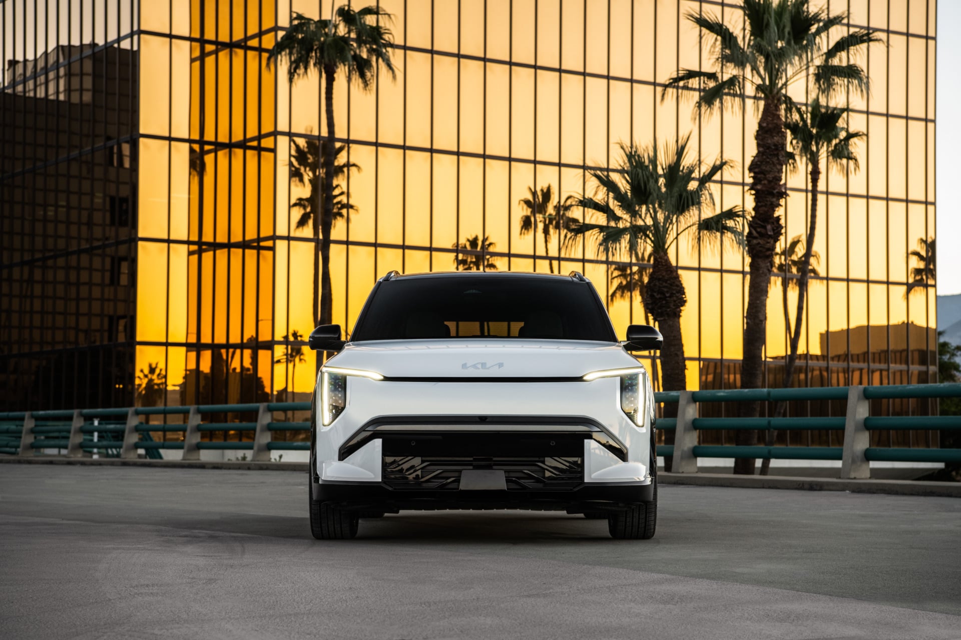 A front view of the 2027 Kia EV3.