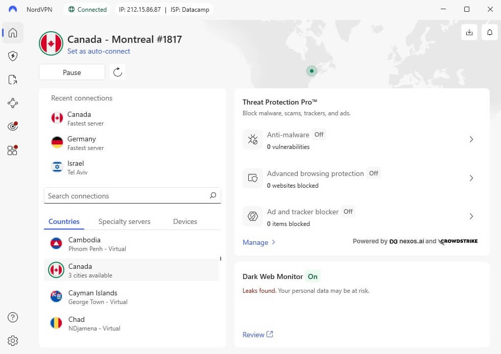 Nordvpn Canada Ip Connected