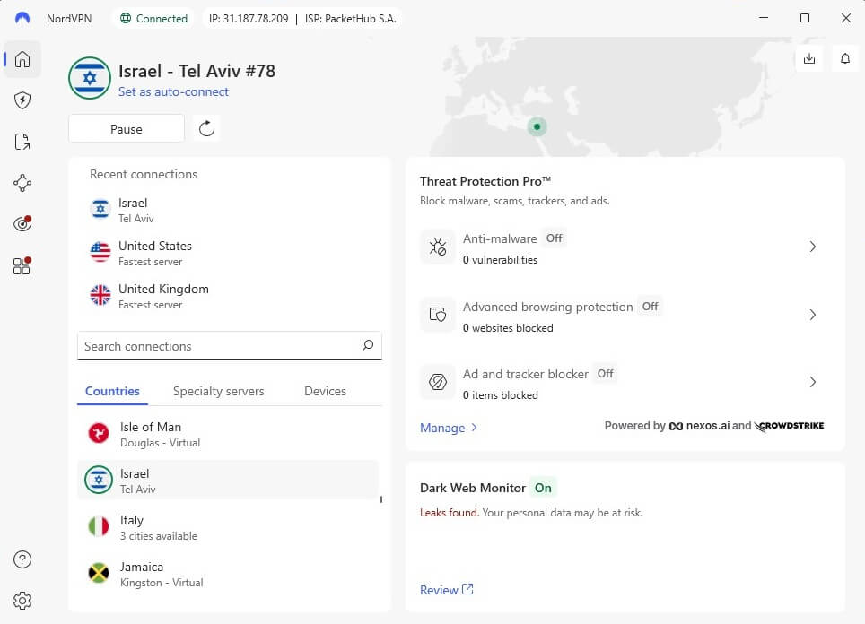 Nordvpn Israeli Ip Connected