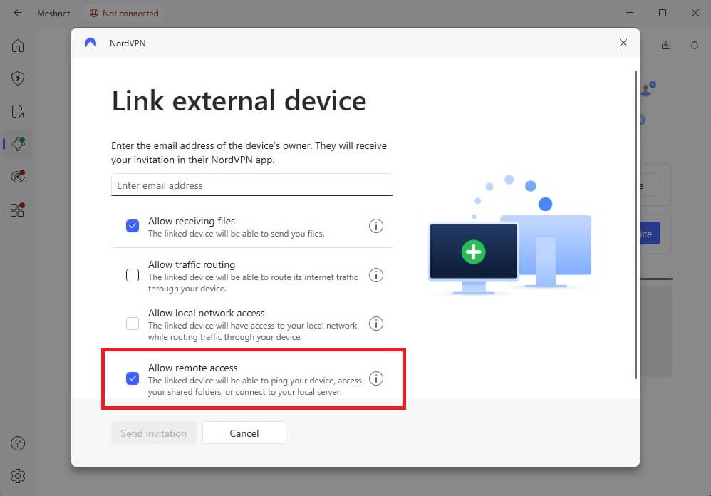 Nordvpn Meshnet Link Device