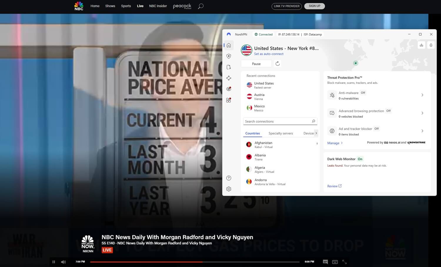Nordvpn Nbc Streaming Abroad