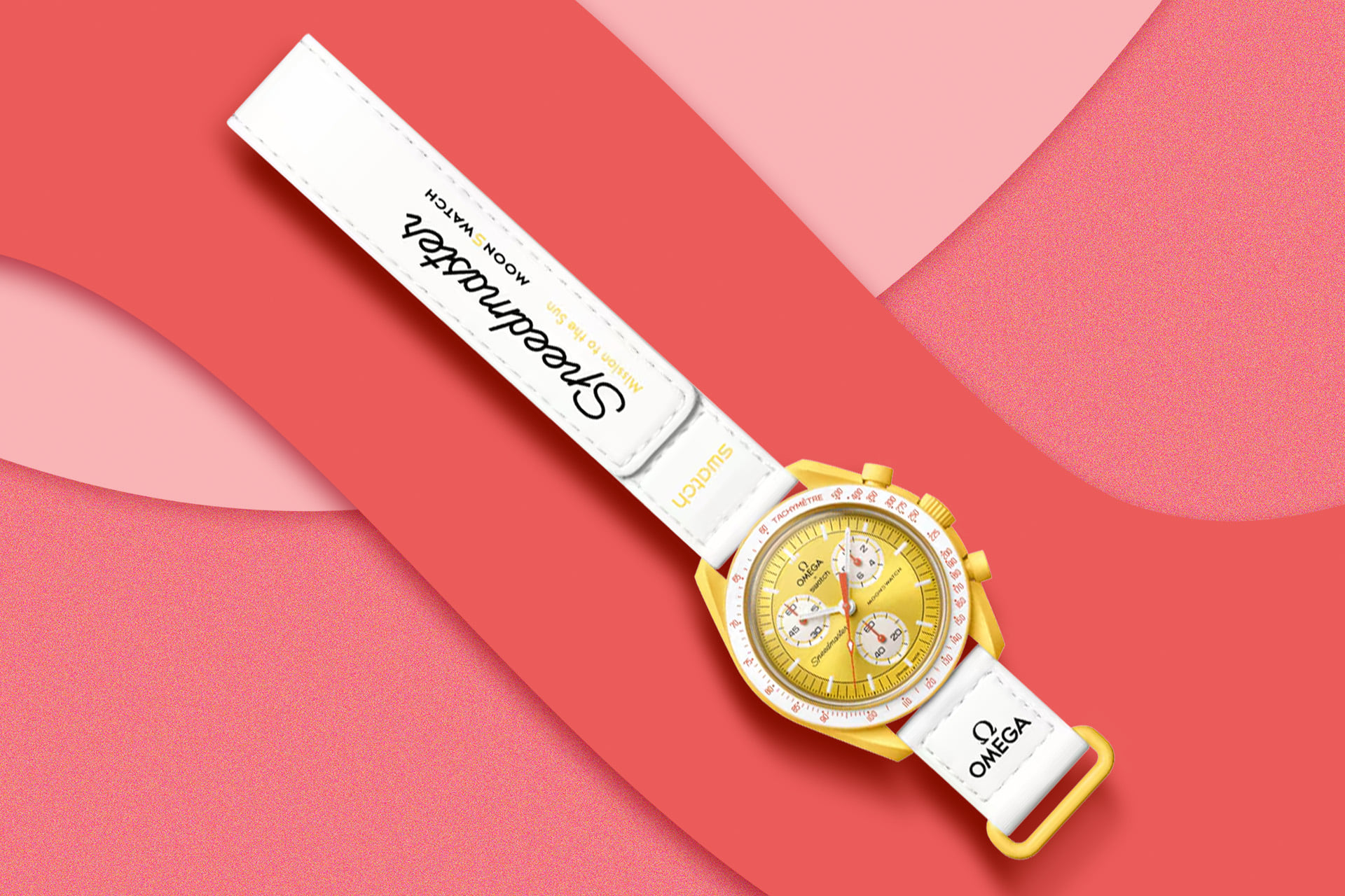 An illustration of the Omega X Swatch Moonswatch.