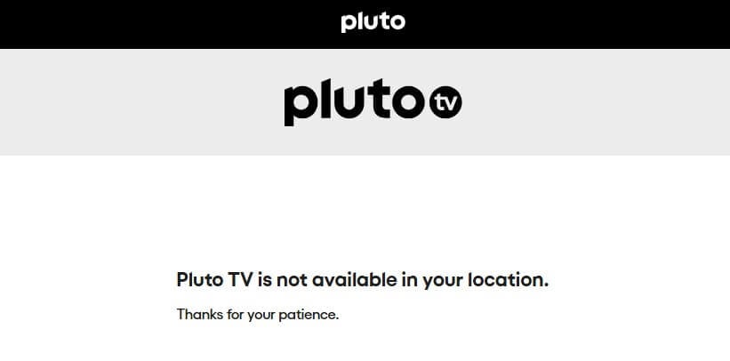 Pluto Tv Error