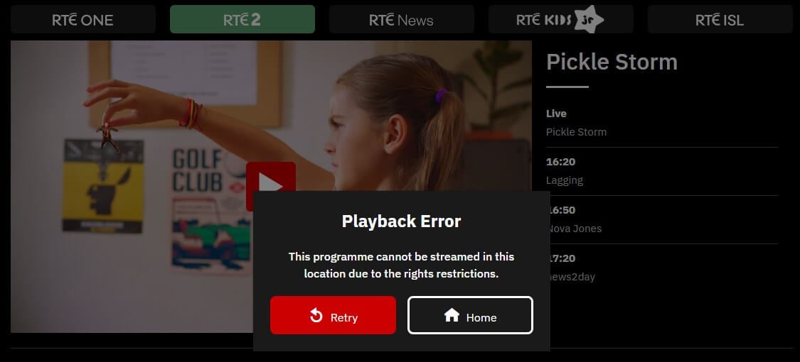 Rte Player Error Abroad