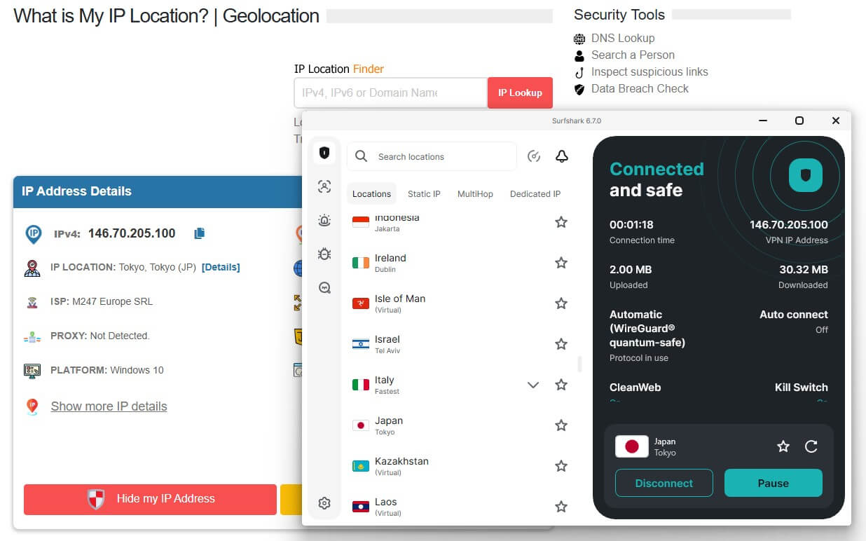 Surfshark Japan Ip Location