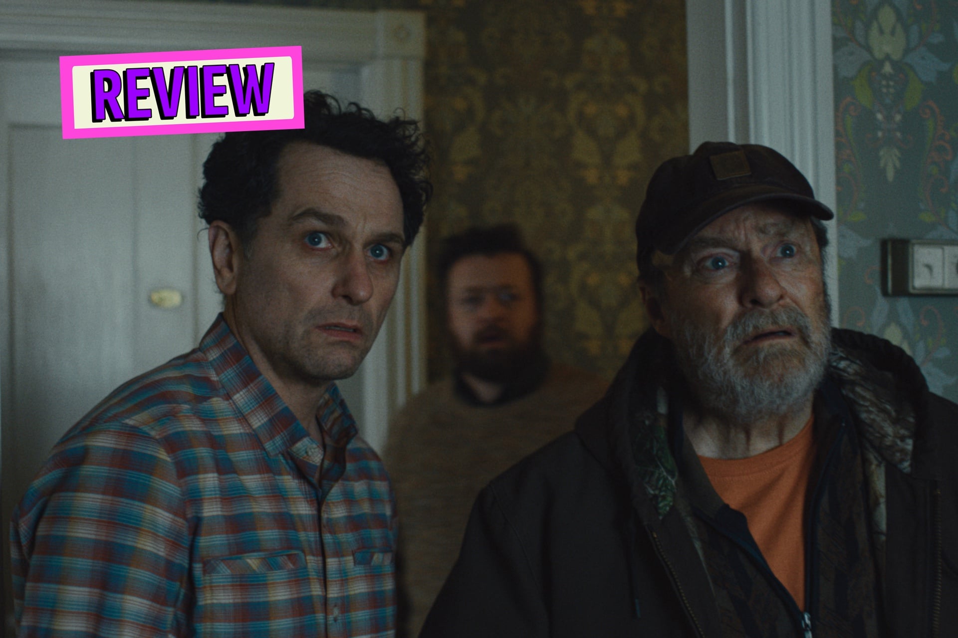 Tom (Matthew Rhys) and Wyck (Stephen Root) gaze into the abyss.