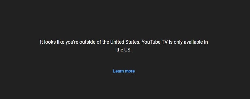 Youtube Tv Error