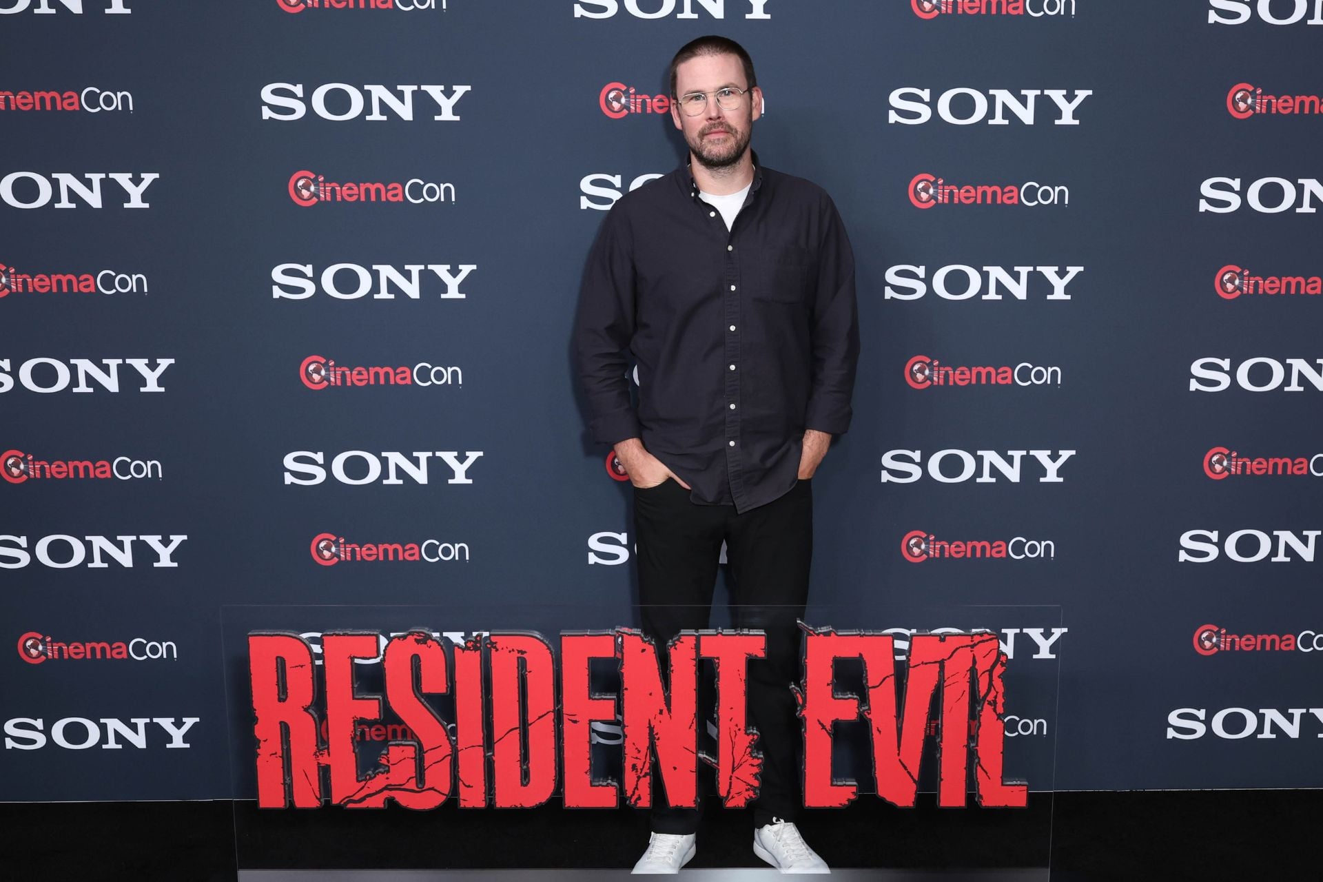 Zach Cregger at CinemaCon where he screened the first footage from 'Resident Evil'.