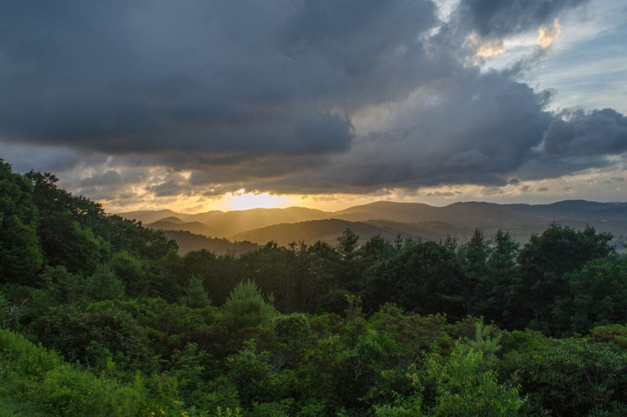 Appalachian Mountains at sunset