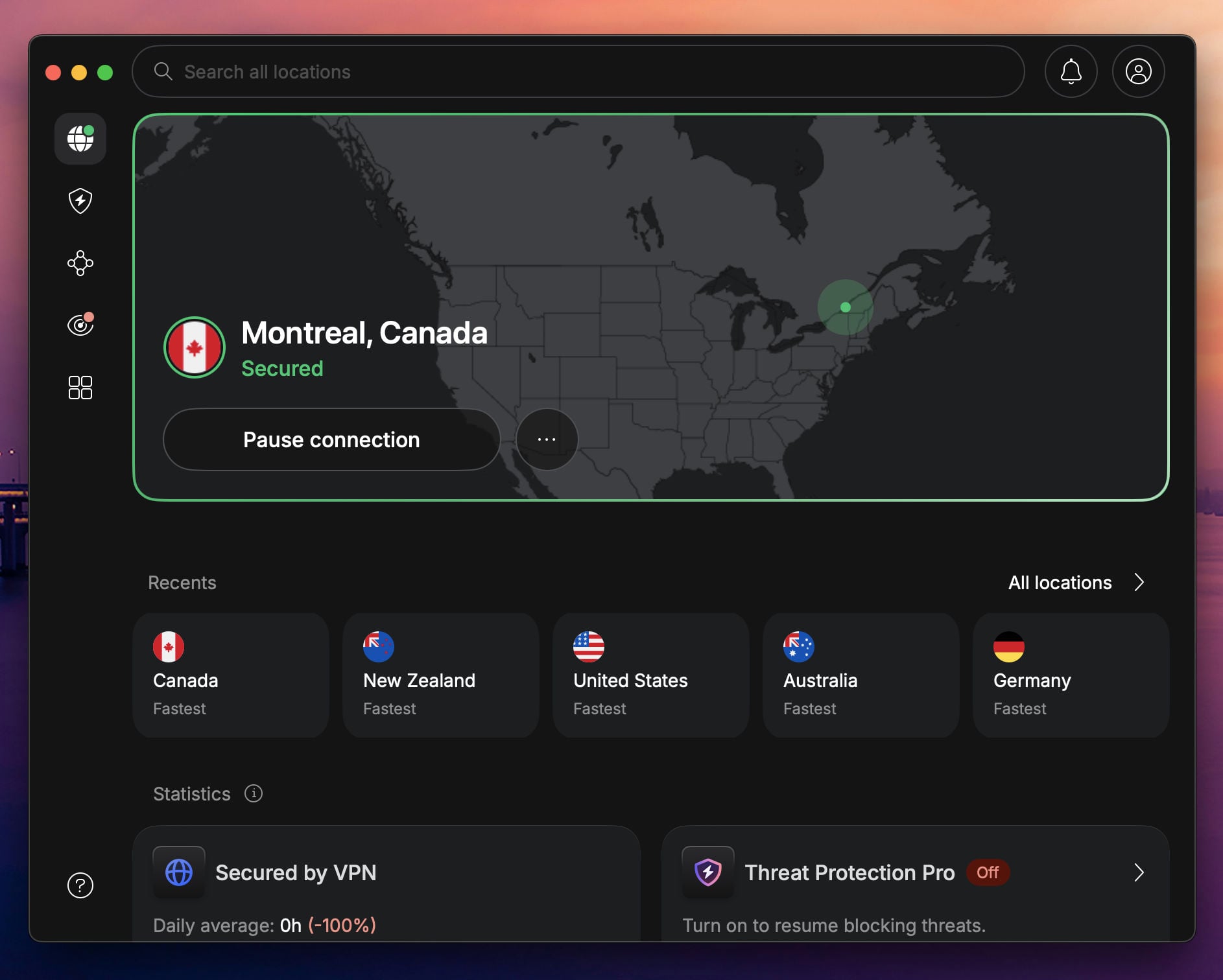 Unblock sites with NordVPN's server in Canada
