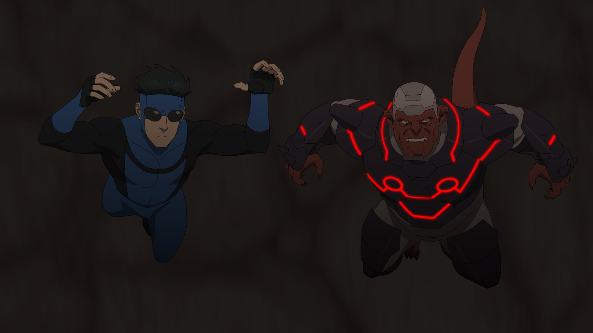 Invincible Season 4 still of Mark descending into hell. 