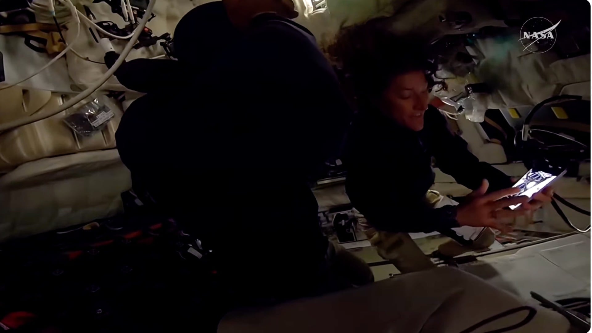 Artemis 2 astronauts inside Orion cabin