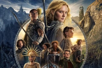 A frame from the production set of The Rings of Power