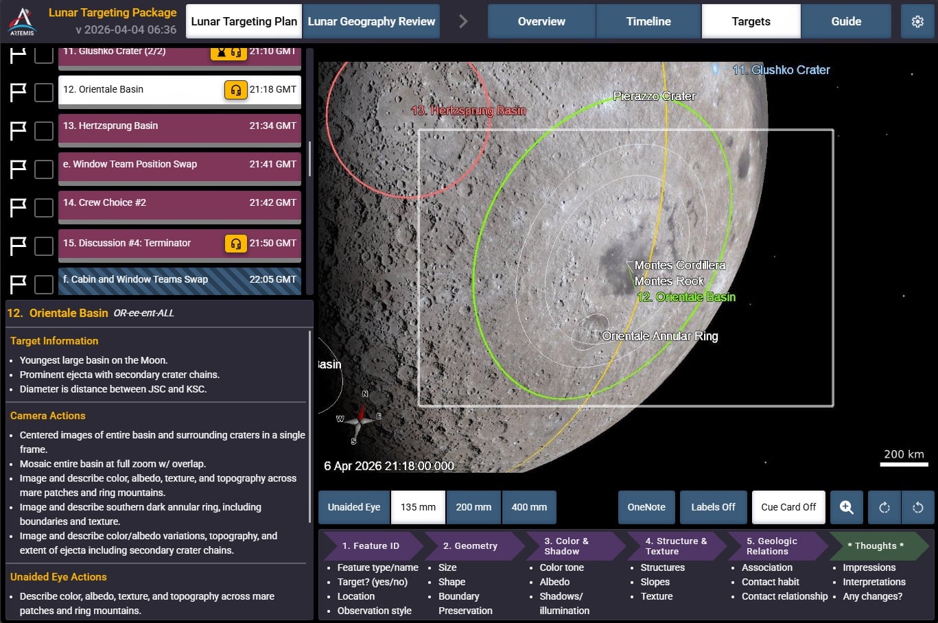 Lunar Targeting Application