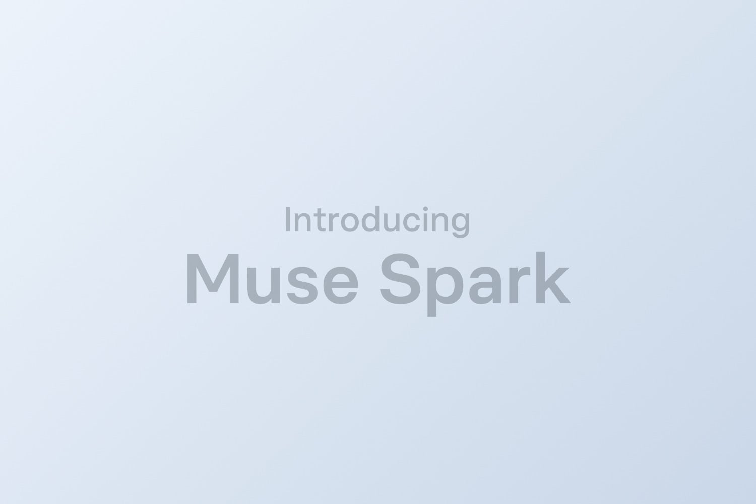 A simple graphic that reads 'Introducing Muse Spark'
