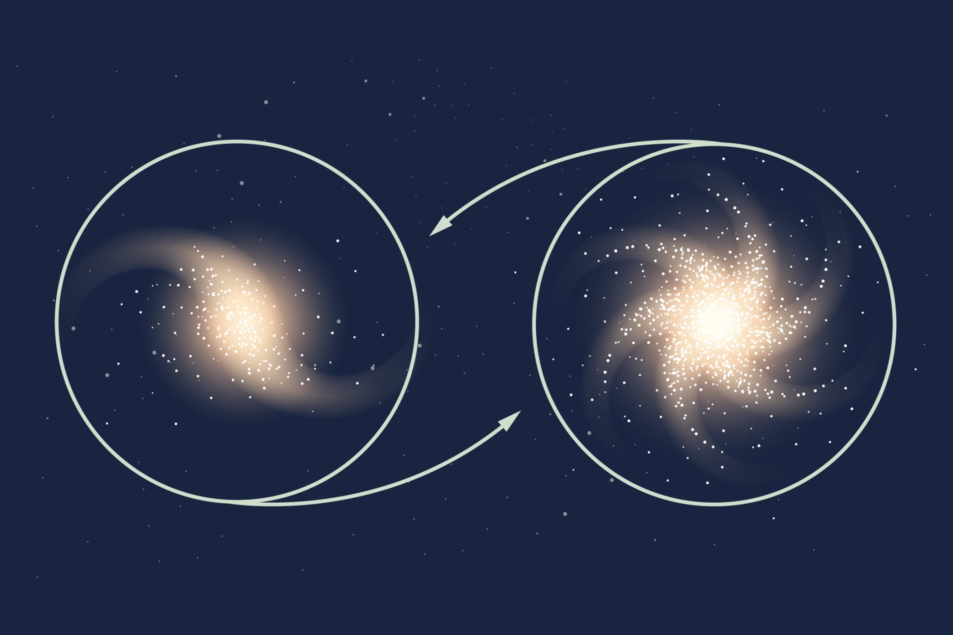 An artist's impression of the cosmic microwave background's faint afterglow.