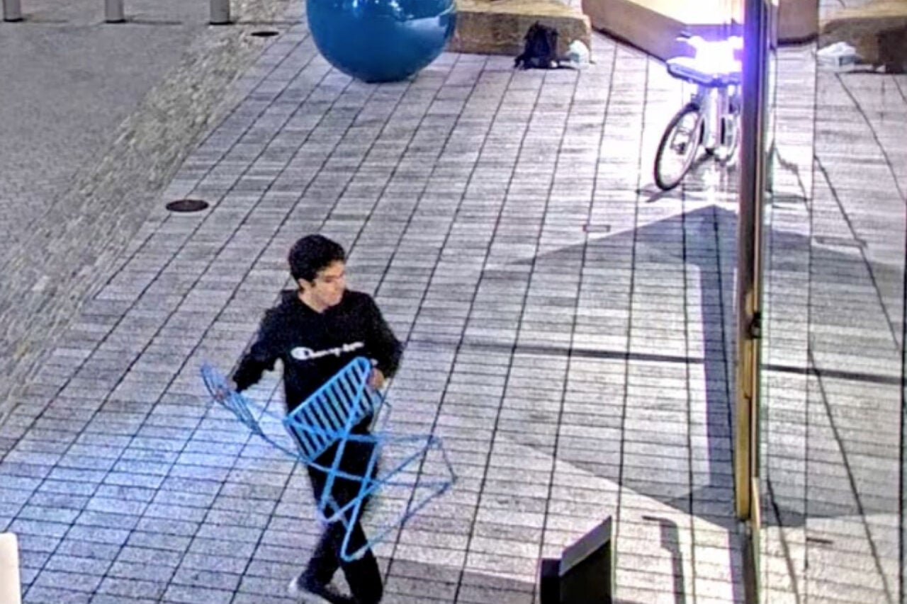 A 20-year-old man from Texas, Daniel Moreno-Gama, allegedly attacking OpenAI headquarters in San Francisco, California, on April 10, 2026.