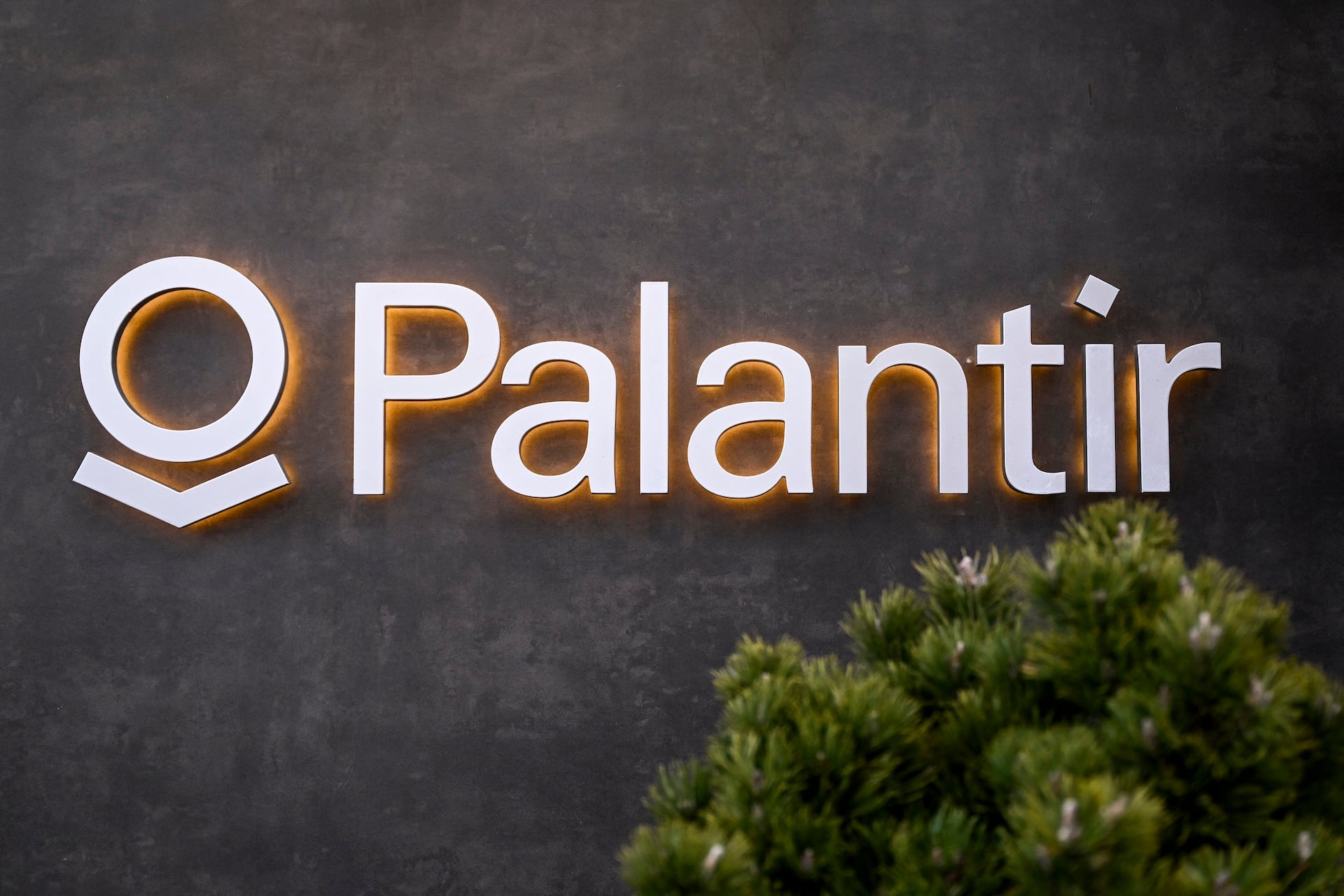 This photograph shows the logo of US big data analytics software company Palantir Technologies during the World Economic Forum (WEF) annual meeting in Davos on January 19, 2026.  