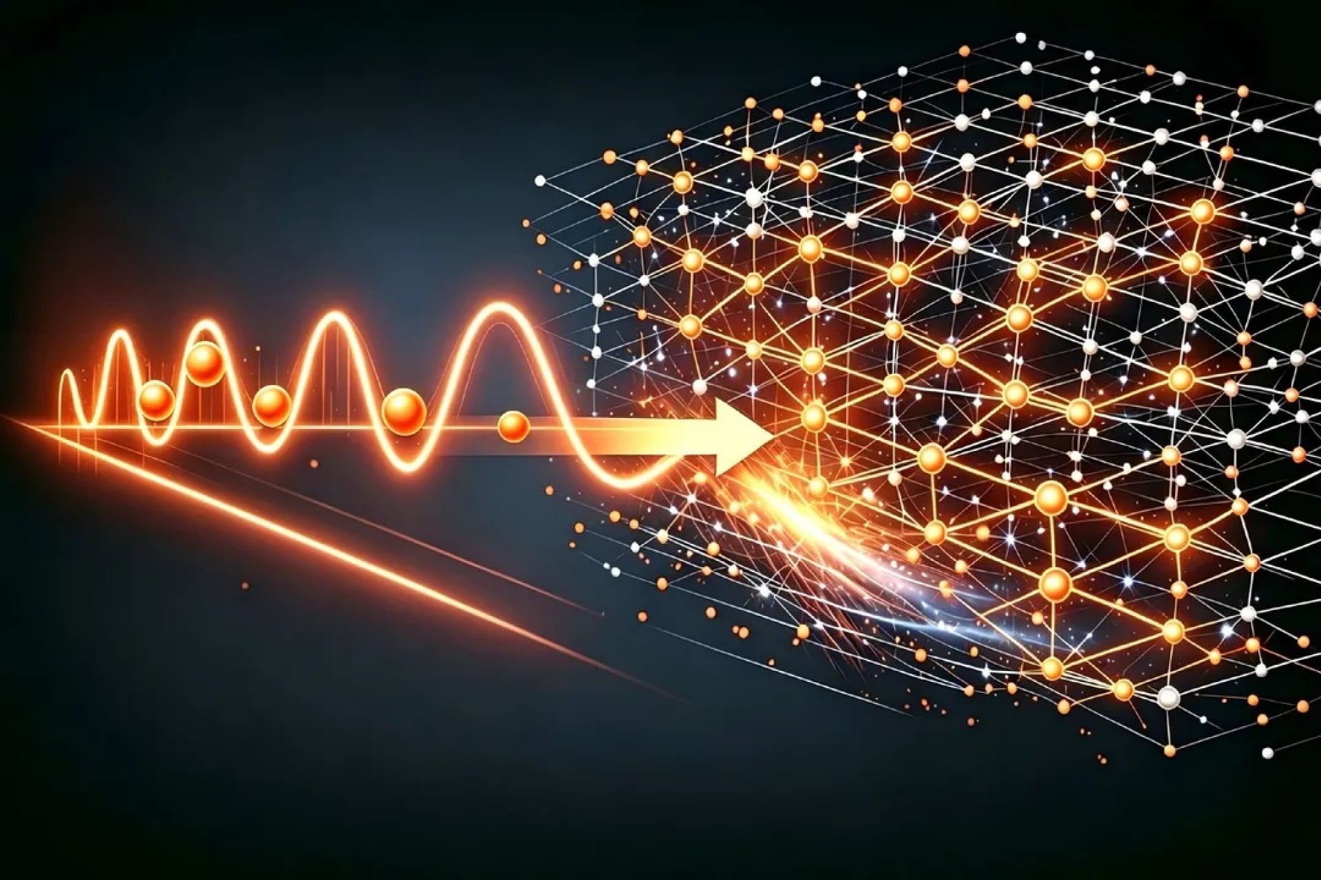A graphic representation of many-body quantum systems subjected to energy "kicks."