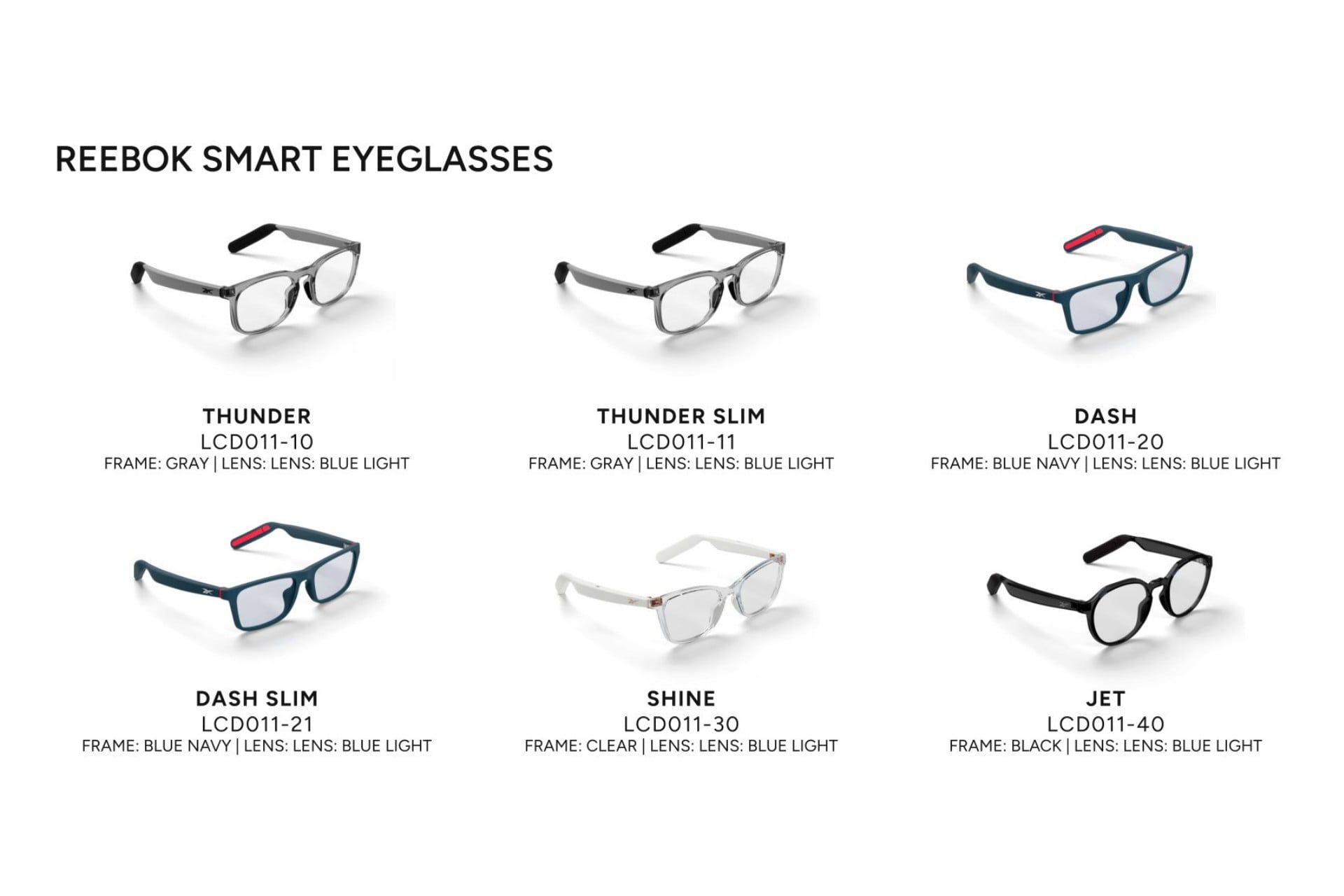Reebok Glasses Lineup