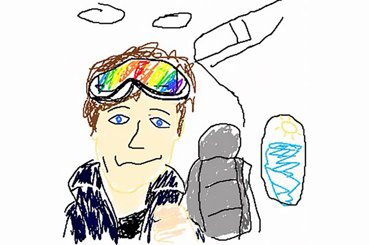 Example of viral image prompt depicting Sam Altman in a crude, child-like, hand-drawn style.