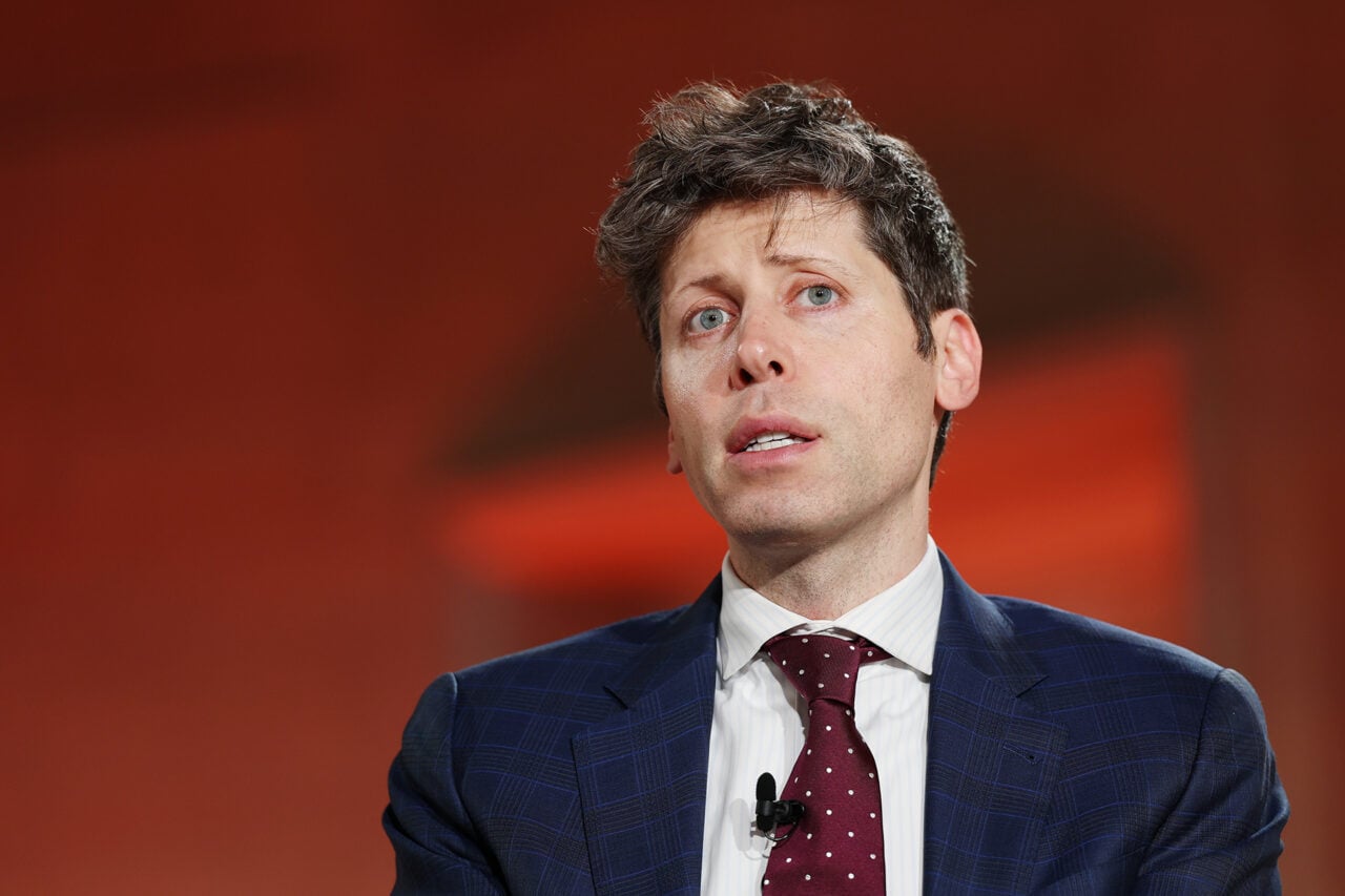 OpenAI CEO Sam Altman speaks during the BlackRock Infrastructure Summit on March 11, 2026 in Washington, DC.