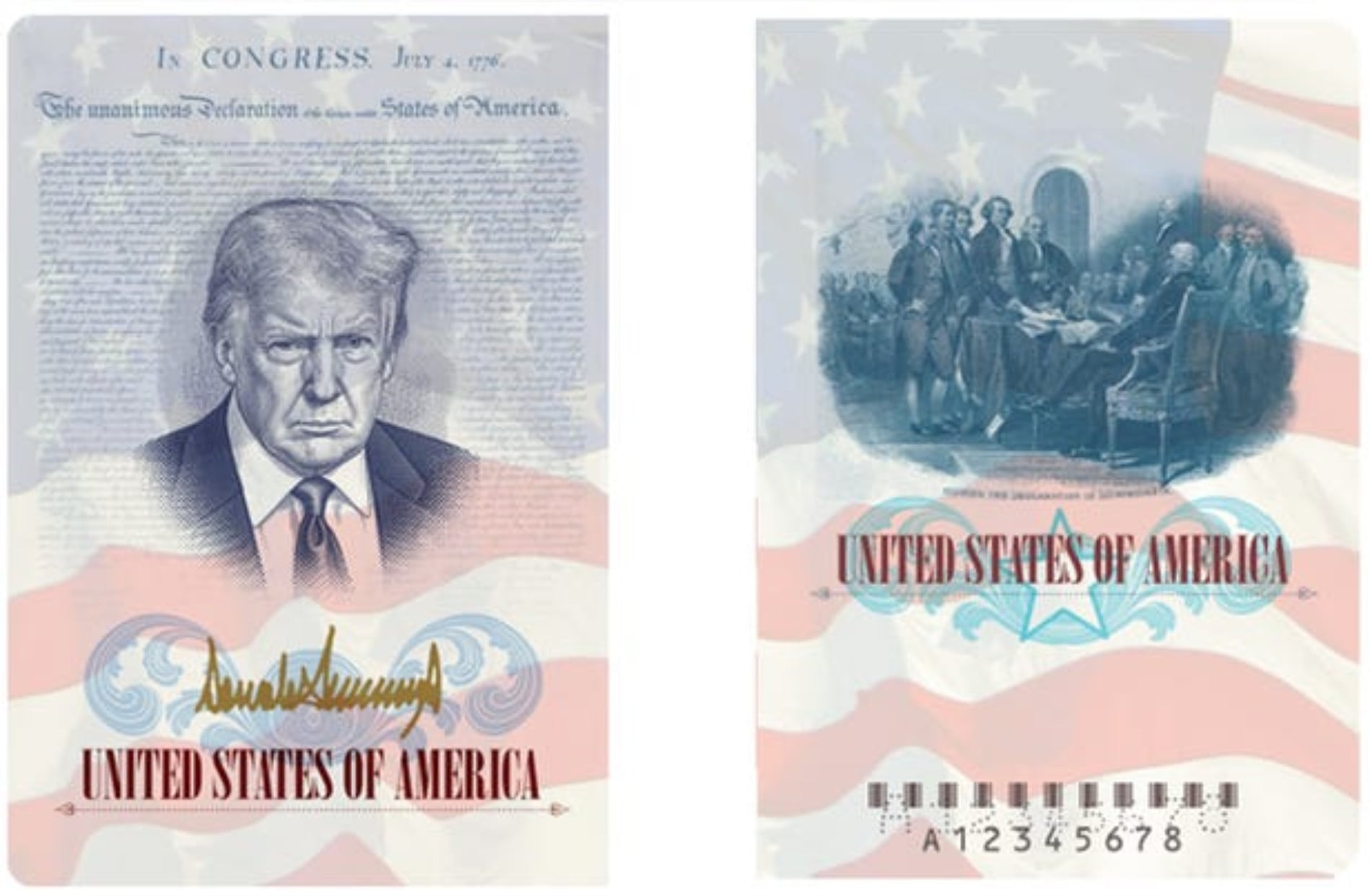 Trump Passport Side By Side