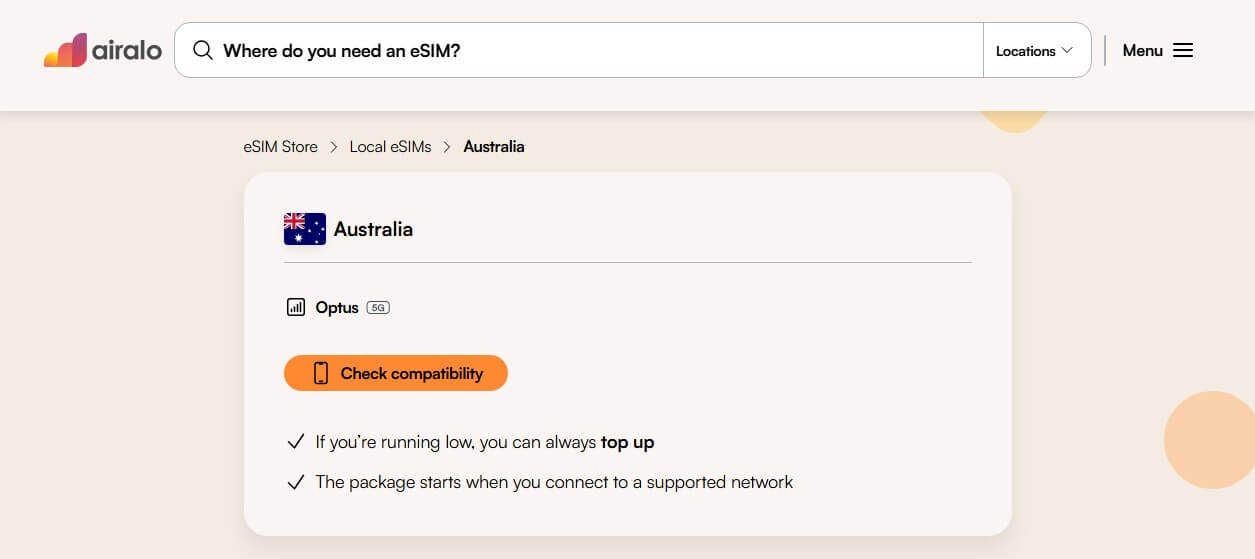 Airalo Australia Esim