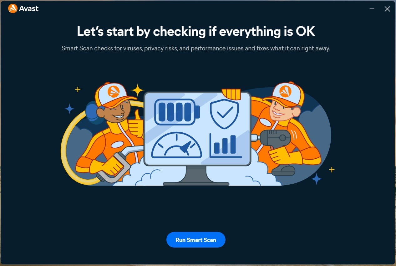 Avast One Check-up window