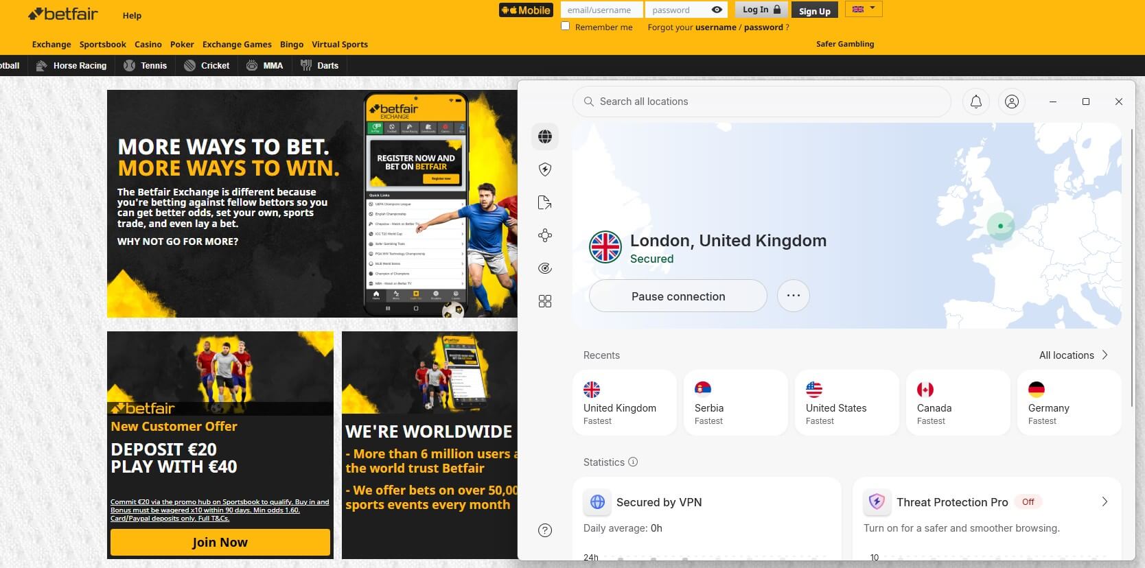Betfair Unblocked Nordvpn