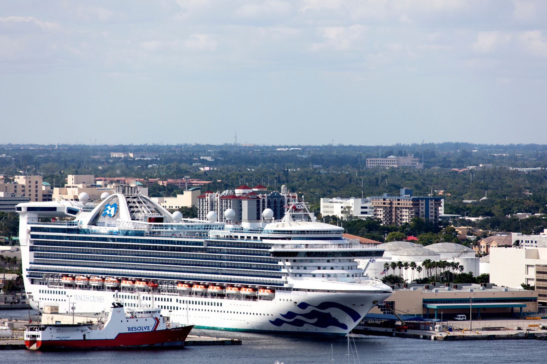 The Caribbean Princess seen at the Port Everglades in Fort Lauderdale Florida, on Oct 30 2017.