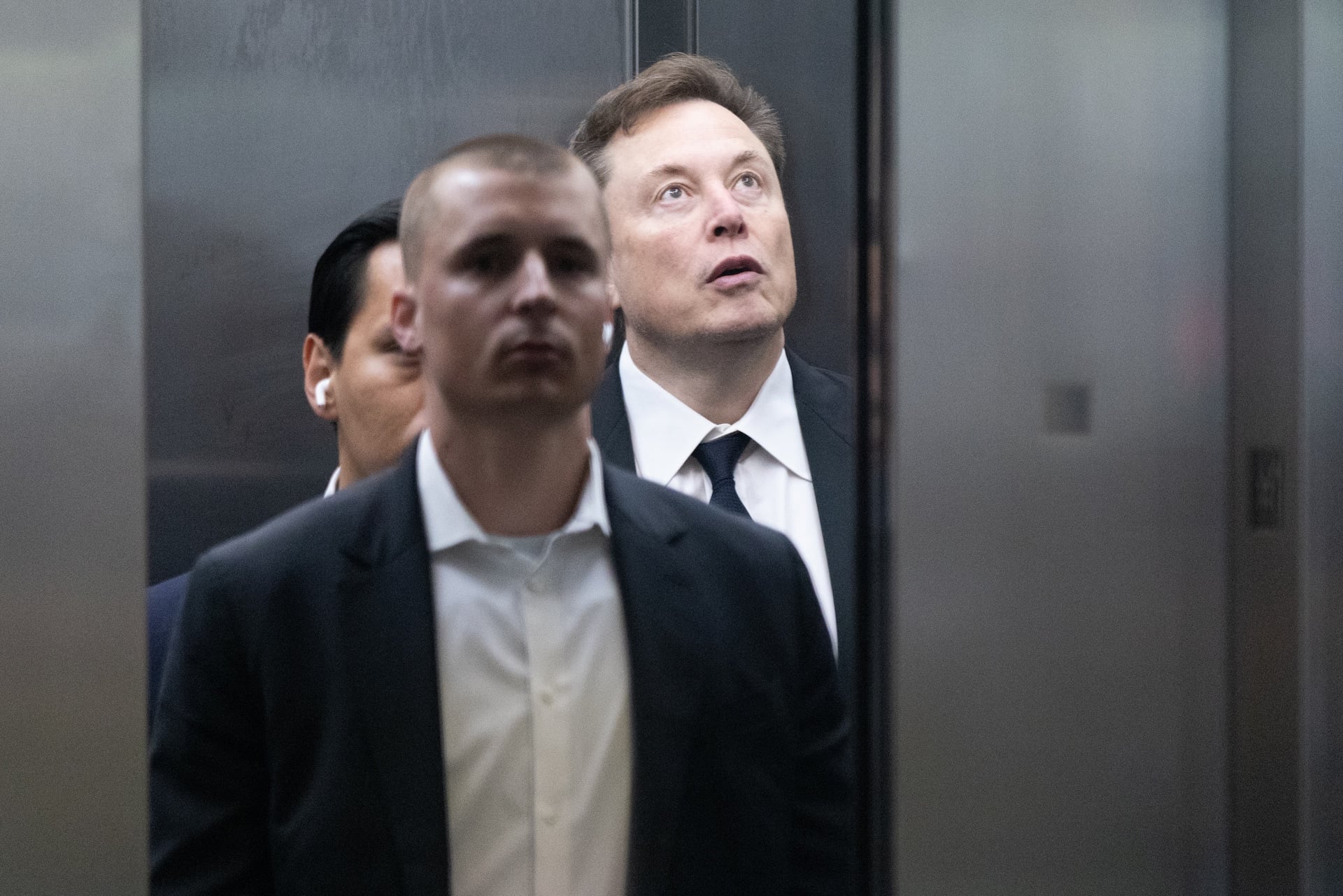 Elon Musk arrives to court at the Ronald V. Dellums Federal Building on April 30, 2026 in Oakland, California. 